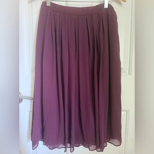 White House Black Market burgundy midi Skirt